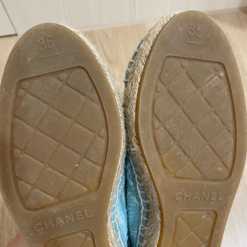 CHANEL 雙C圖騰草編鞋-4