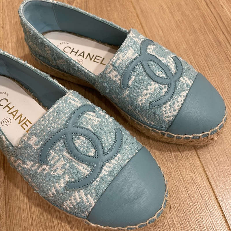 CHANEL 雙C圖騰草編鞋-5