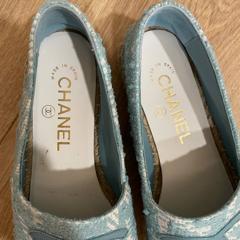 CHANEL 雙C圖騰草編鞋-6