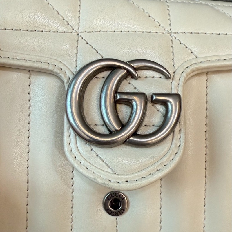 二手正品 Gucci Marmont Mini 翻蓋鏈包 包色-14