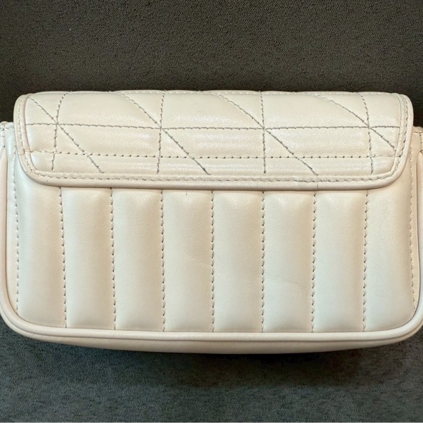 二手正品 Gucci marmont super Mini 16cm 翻蓋鏈包 白色-11