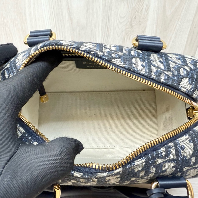 DIOR藍緹花Groove20手提側背波士頓M1364UTZQ-9