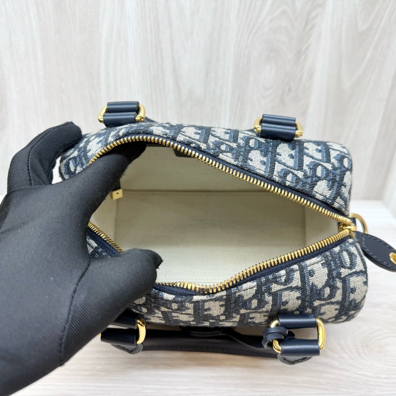 DIOR藍緹花Groove20手提側背波士頓M1364UTZQ-12