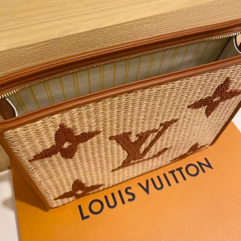 LV 拉菲草手拿編織包 M80351-8