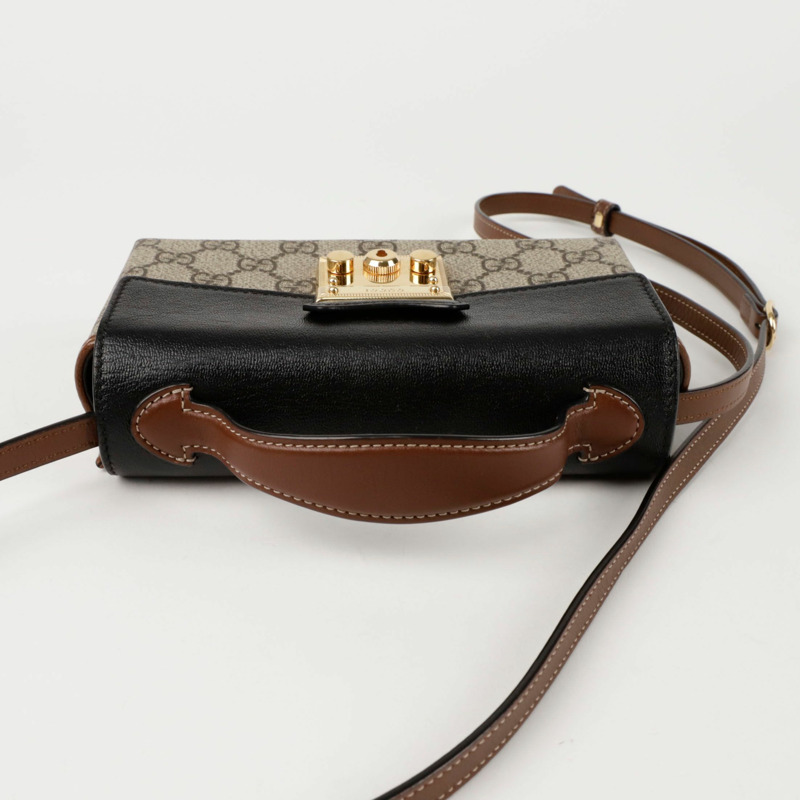GUCCI 槳鎖迷你手提單肩包 652683-6