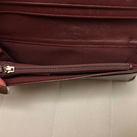 日本購入 CHANEL香奈兒 黑銀牛皮對開長夾-14