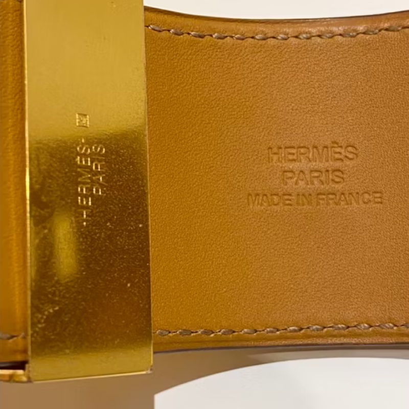 Hermes愛馬仕 cdc 焦糖金扣 手環S-4