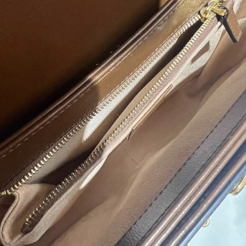 有購証🩷 全新帶膜可送禮Gucci 1955中號老花馬鞍包老花棕色 尺寸 25*8*18cm 經典馬銜扣復古設計-7