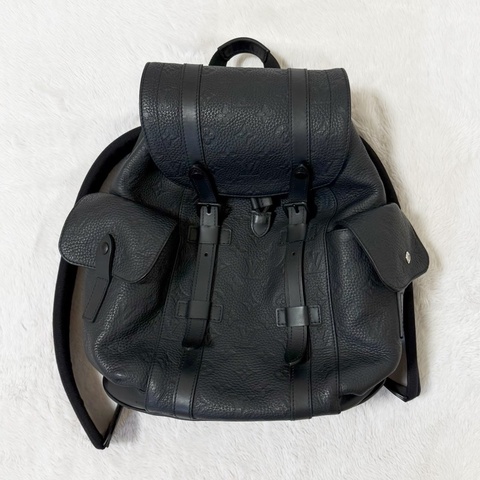 Louis Vuitton Christopher PM 壓紋牛皮背包