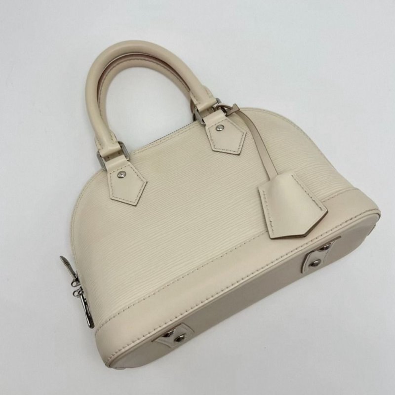 LV 水波紋貝殼銀扣Alma BB手提肩背斜背包 芯片款 23*18*11 98新配件塵袋鑰匙-2