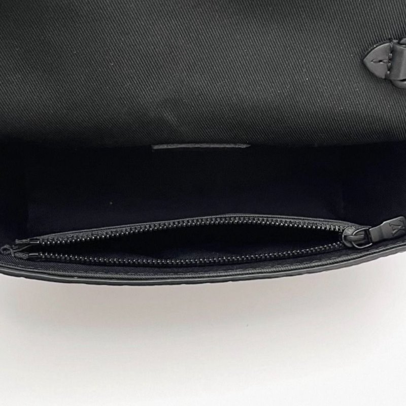 LV 黑色壓紋 steamer肩背斜背盒子包 芯片款 18*13*6 98新配件盒子塵袋-5