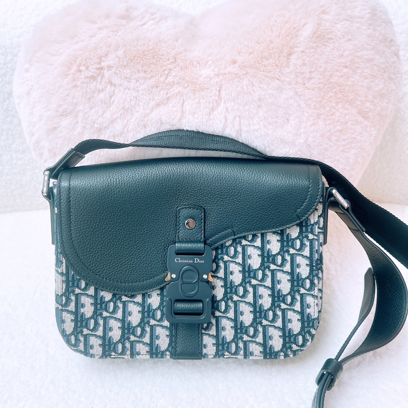 Dior saddle messenger 藍色老花馬鞍郵差包-0