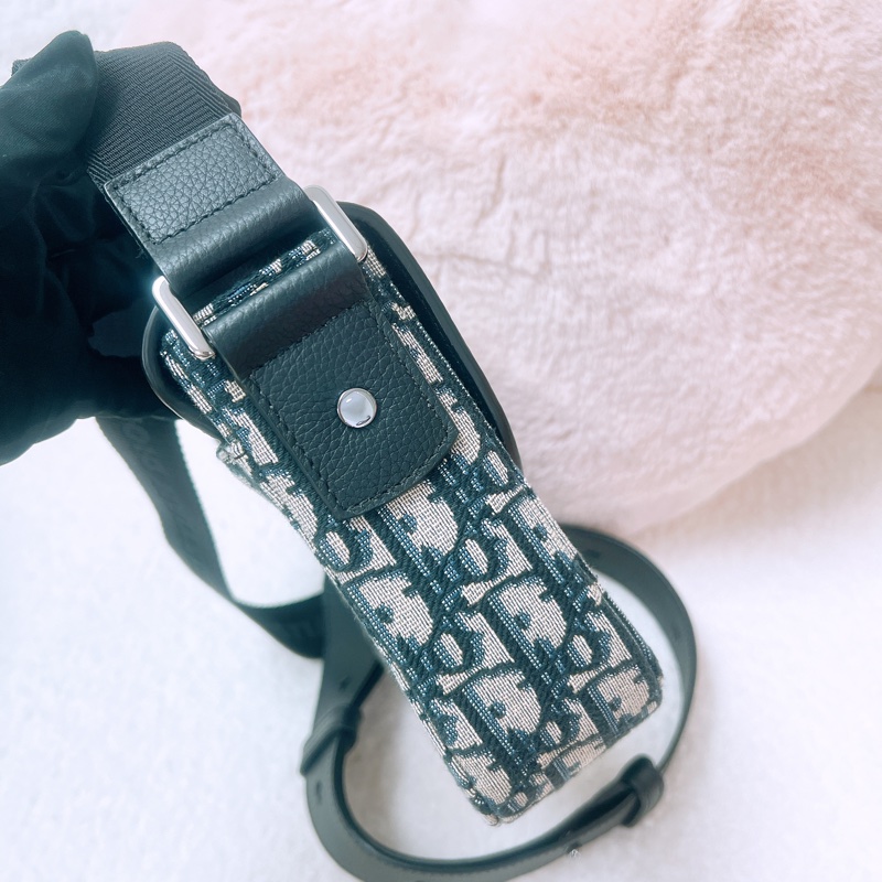 Dior saddle messenger 藍色老花馬鞍郵差包-4