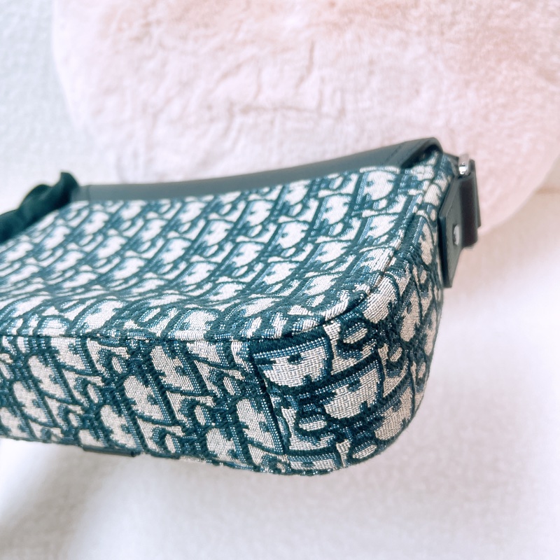 Dior saddle messenger 藍色老花馬鞍郵差包-7