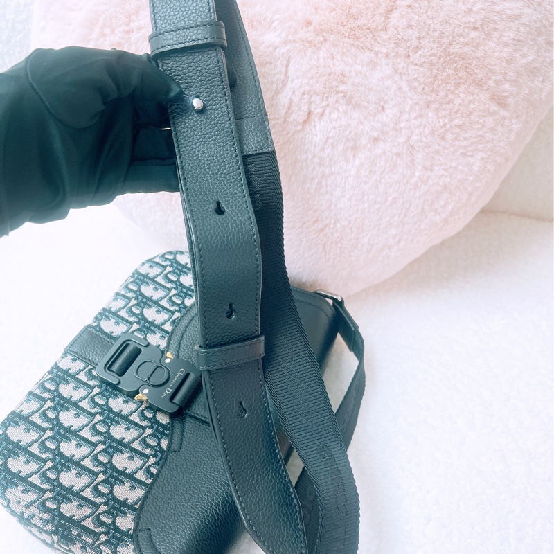 Dior saddle messenger 藍色老花馬鞍郵差包-8