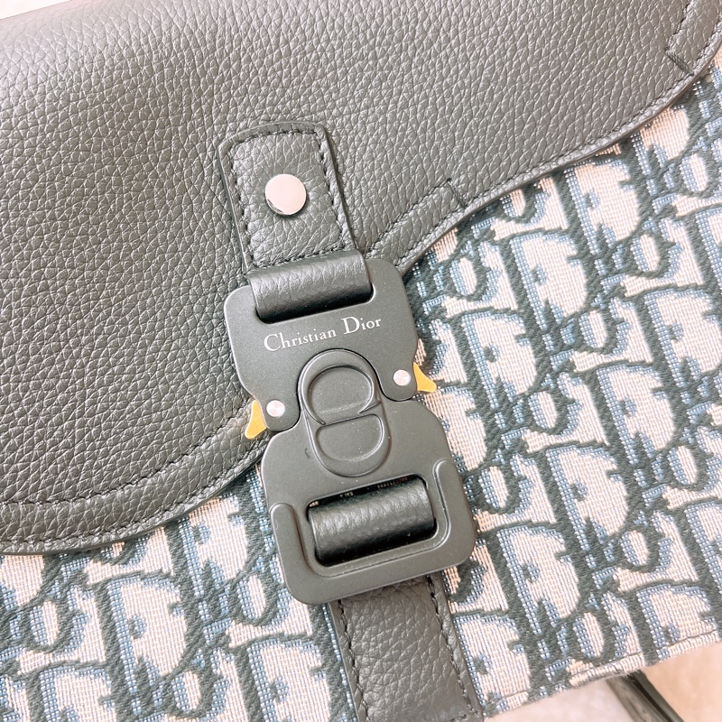 Dior saddle messenger 藍色老花馬鞍郵差包-10