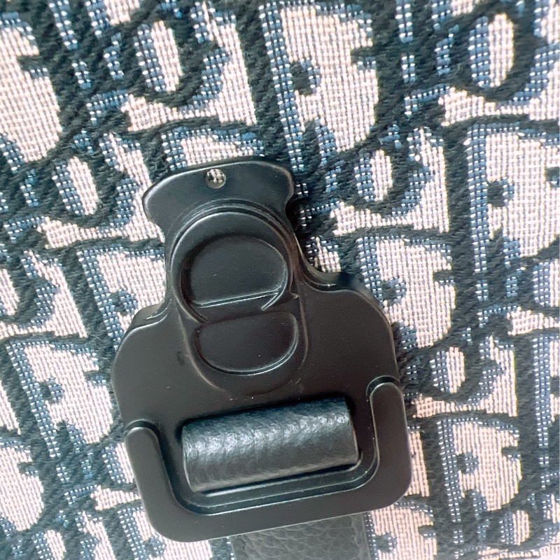 Dior saddle messenger 藍色老花馬鞍郵差包-11