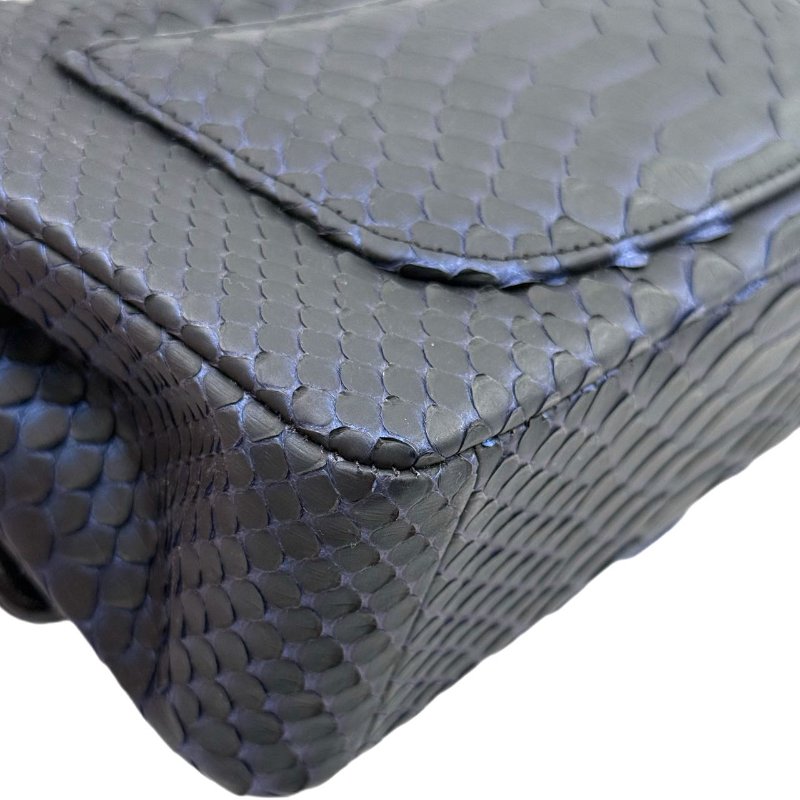 [2797]香奈兒 Chanel CF 蛇皮漸變藍 斜挎包 大mini 銀扣-9