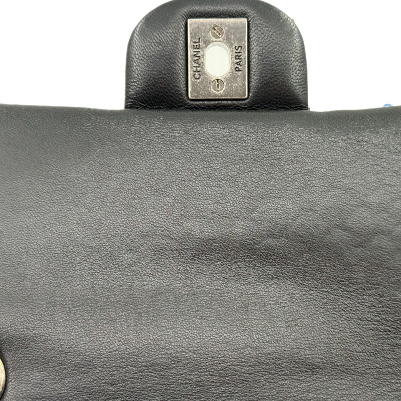 [2797]香奈兒 Chanel CF 蛇皮漸變藍 斜挎包 大mini 銀扣-14