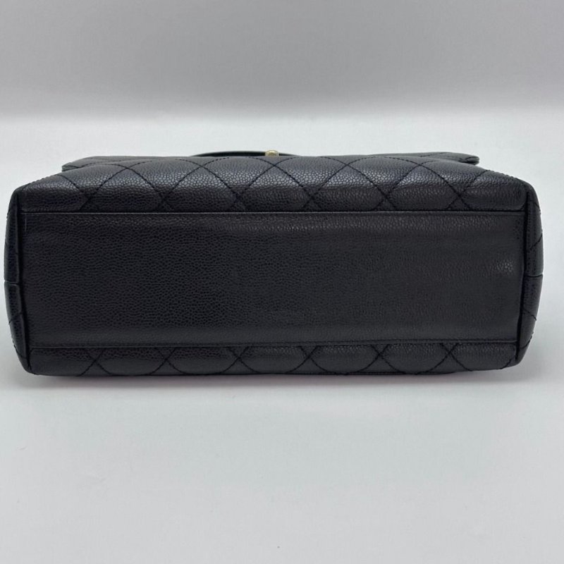 CHANEL 黑金Kelly手提包 30*23*11 98新配件塵袋-3