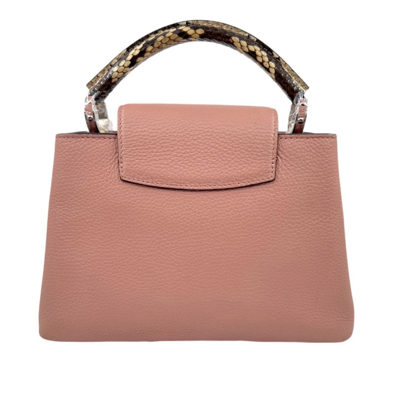 【2353】路易威登 LV Capucines 粉色手提/斜挎包 牛皮 小號 銀扣-1