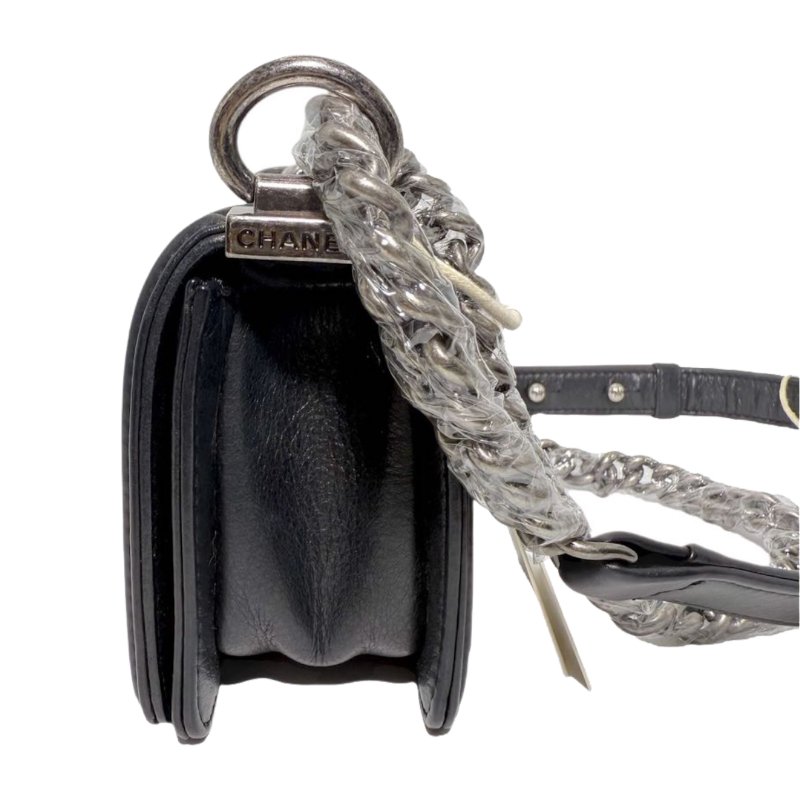 ［2354］香奈兒  Chanel LEBOY 黑色19系列珍珠魚 小號斜挎包-2