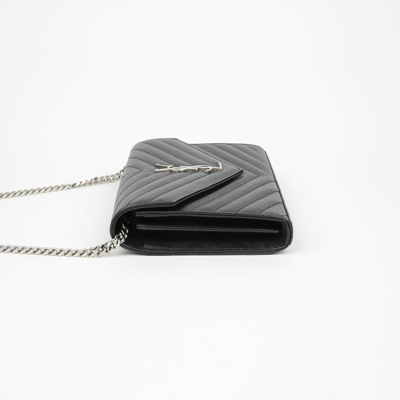 SAINT LAURENT Monogram Chain Wallet Crossbody 377828-5