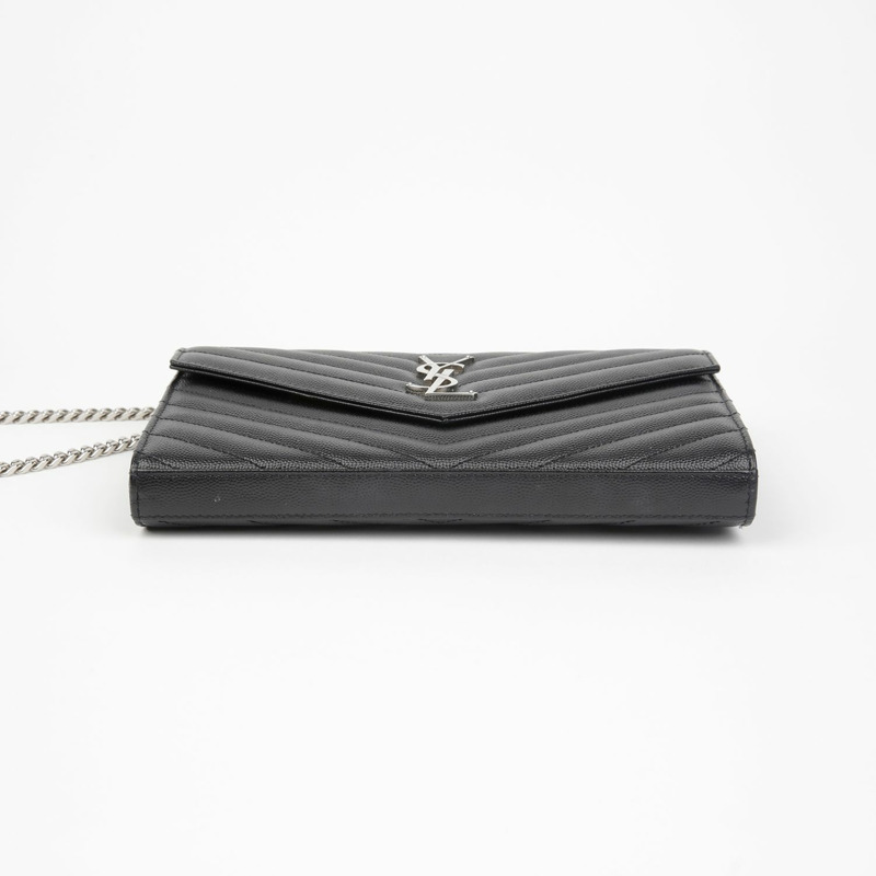 SAINT LAURENT Monogram Chain Wallet Crossbody 377828-6