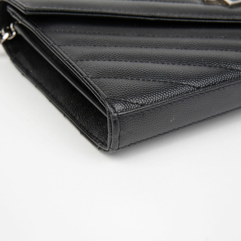 SAINT LAURENT Monogram Chain Wallet Crossbody 377828-7
