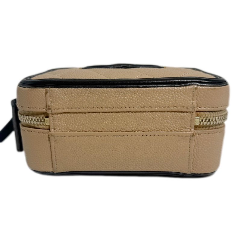 [ 2187］ 香奈兒  Chanel vanity相機包 米色 (荔枝皮) 小號-3