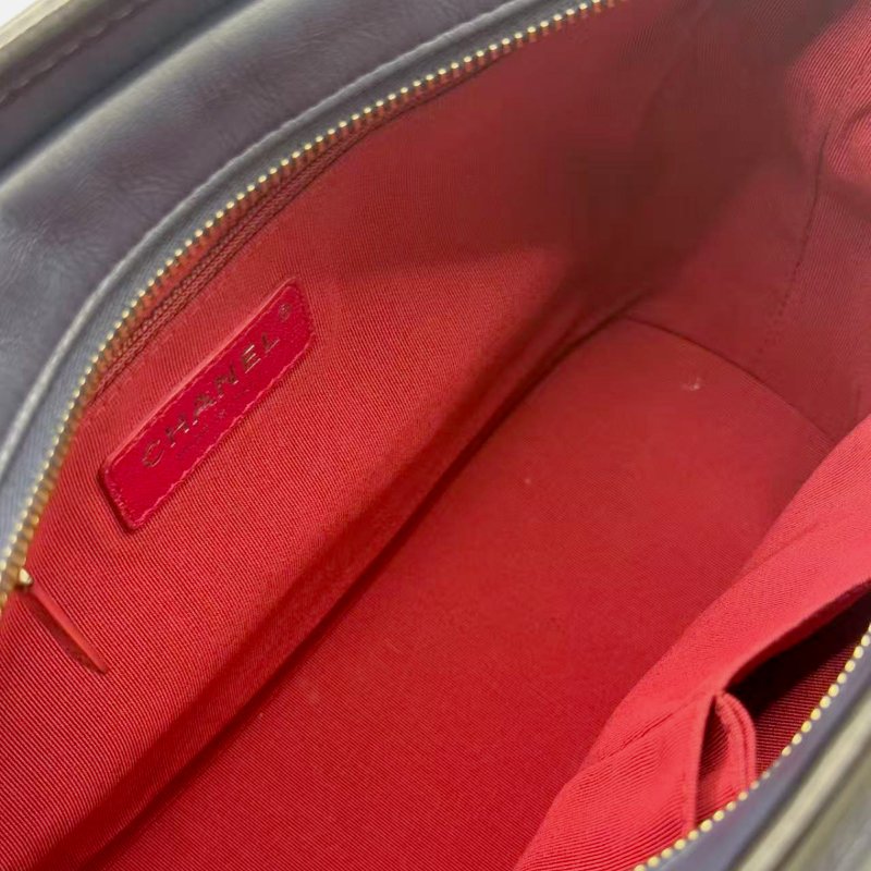 [1958] 香奈兒 Chanel 流浪包 斜挎包 藍黑色 牛皮 中號-5