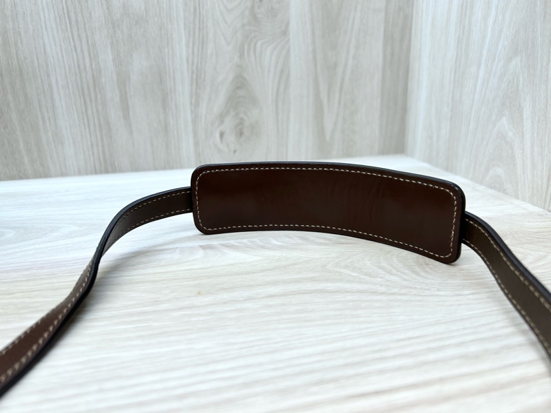 PRADA卡其色布面深咖水桶包1BH097-13