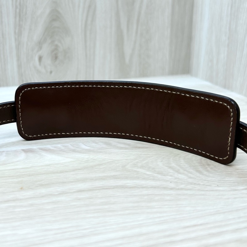 PRADA卡其色布面深咖水桶包1BH097-15