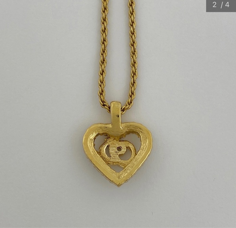 Christian Dior 愛心水鑽CD項鍊 極美✨-7