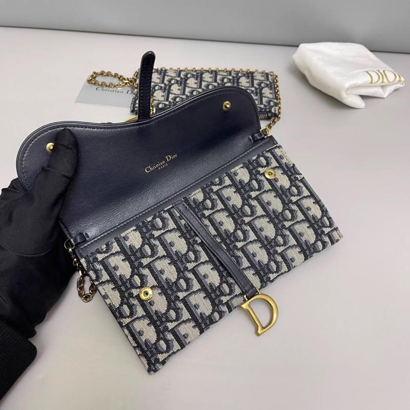 Dior迪奧 saddle老花二合一馬鞍鏈條包-5