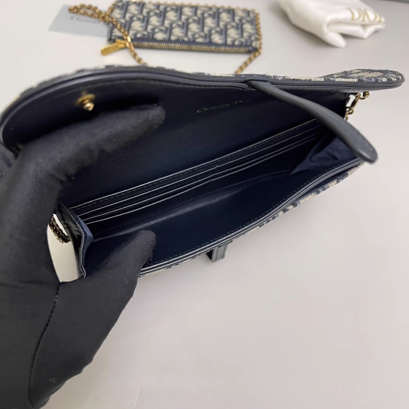 Dior迪奧 saddle老花二合一馬鞍鏈條包-6