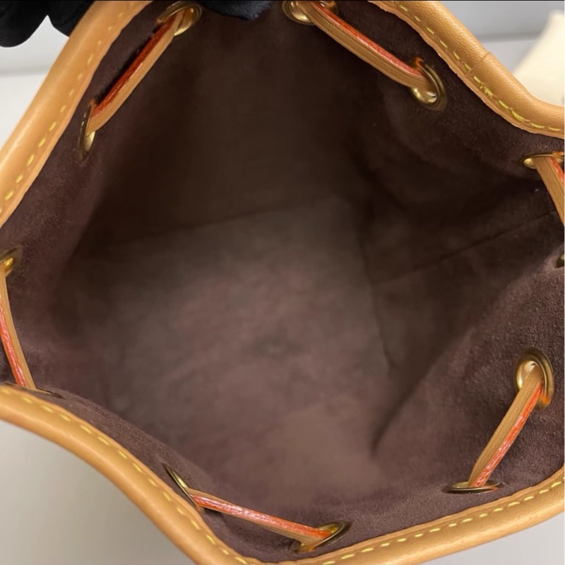 小可愛來襲😍99新Lv老花noe bb迷你抽繩小水桶包斜挎單肩包-17