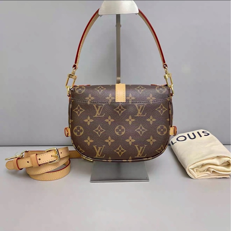 百搭高級款😻99新🈶購證💥Lv老花雙子星bb手提包斜挎單肩包-11