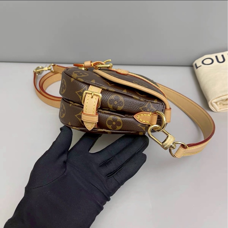 百搭高級款😻99新🈶購證💥Lv老花雙子星bb手提包斜挎單肩包-15