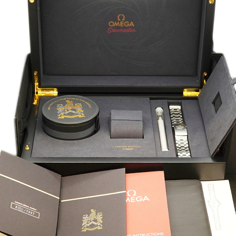 歐米茄海馬系列詹姆士龐德007腕錶 210.22.42.20.01.004 黑色錶盤男士腕錶-1