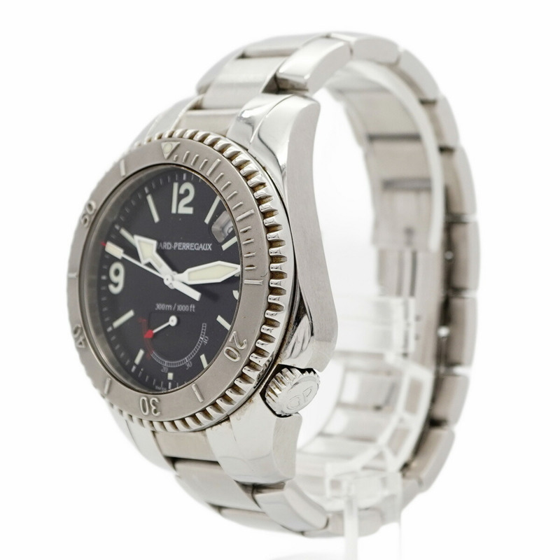 芝柏 (Girard-Perregaux) 海鷹 II 4992 男士黑色錶盤腕錶-1