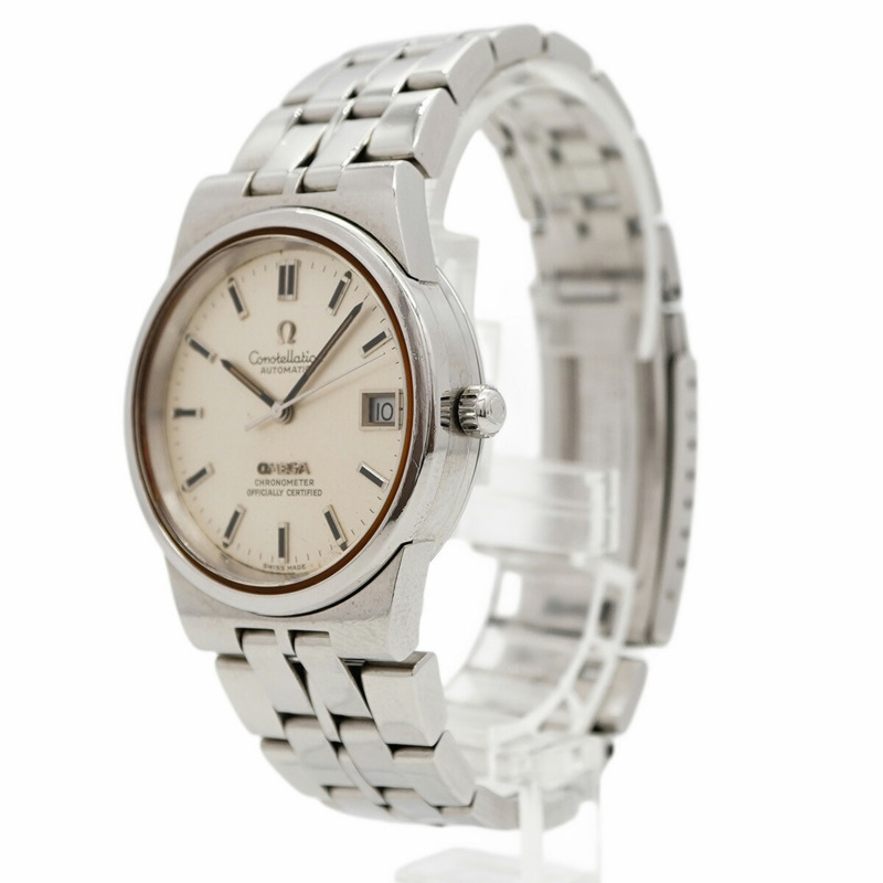 歐米茄星座系列 168.0055 銀色錶盤男士腕錶-1