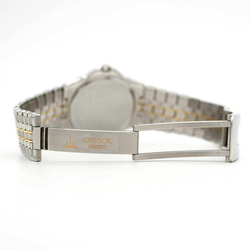 精工 Credor 8J81-6A20 銀色錶盤男士腕錶-3