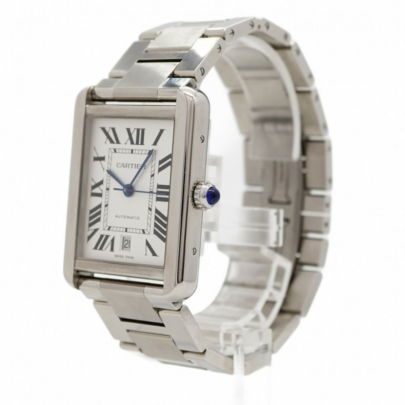 卡地亞 Tank Solo XL W5200028 銀色錶盤男士腕錶-2