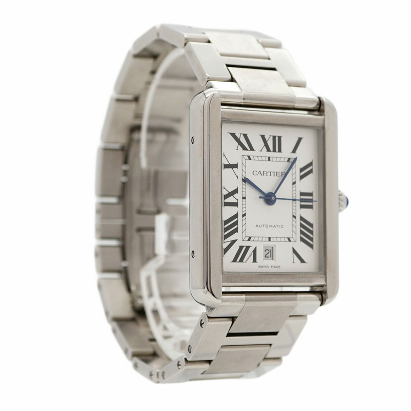 卡地亞 Tank Solo XL W5200028 銀色錶盤男士腕錶-3