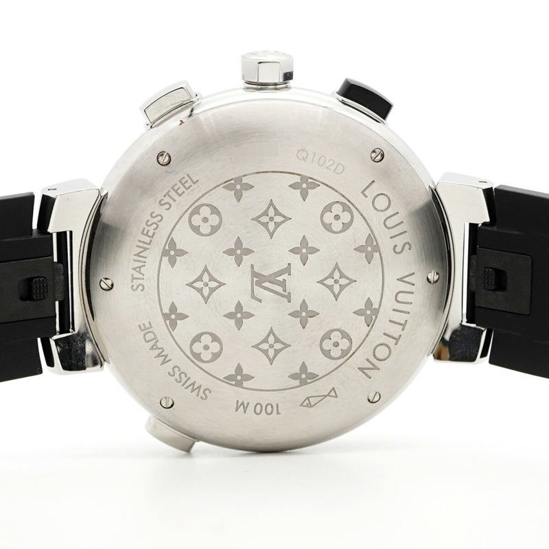 路易威登 Tambour Q102D 藍色錶盤男士腕錶-4