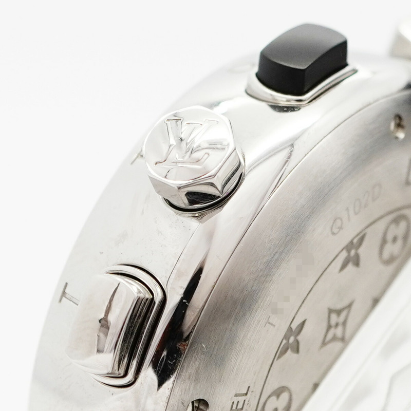 路易威登 Tambour Q102D 藍色錶盤男士腕錶-8