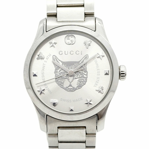Gucci G-Timeless YA126595 銀色錶盤小姐腕錶