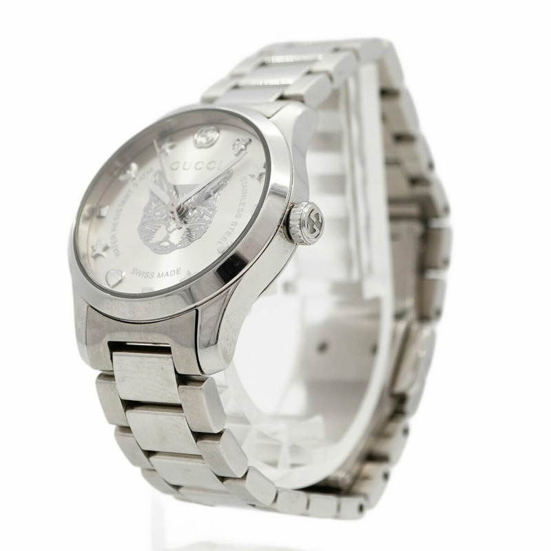 Gucci G-Timeless YA126595 銀色錶盤小姐腕錶-2