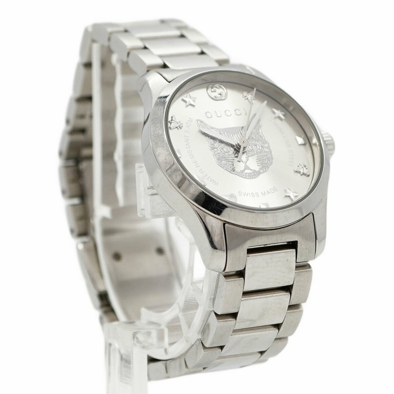 Gucci G-Timeless YA126595 銀色錶盤小姐腕錶-3